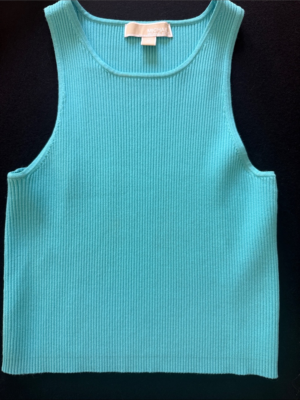 MICHAEL Michael Kors Turquoise Ribbed Tank Top